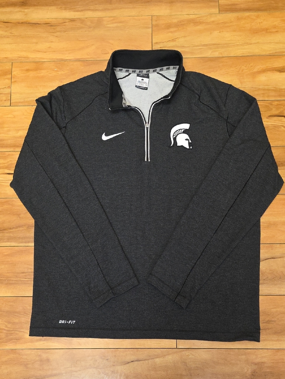 Nike Dri Fit Michigan State Spartans Performance Quarter Zip Pullover Size LG